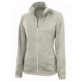 thumbnail image 2 of Charles River Apparel 5493 Women's Heathered Fleece Jacket-Oatmeal Heather-M, 2 of 3