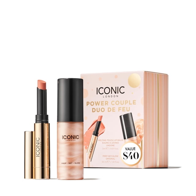 Set de regalo ICONIC LONDON Melting Touch Lip Balm + Prep-Set-Glow