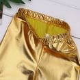 thumbnail image 5 of TiaoBug Kids Girls Shiny Metallic Leggings Bottoms Skinny Tights Pants Hip-Hop Jazz Street Dancewear Gold 10-12, 5 of 5