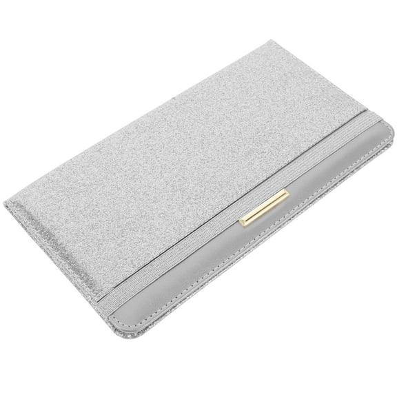 ETHZZLE 1Pcs Checkbook Holder Rectangular Pu Grey Elegant Design For Women Travel
