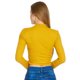 thumbnail image 3 of Blusa Mujer Juvenil Cuello Alto Escote Abierto Manga Larga amarillo M Incógnita 330638, 3 of 5