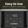 thumbnail image 2 of Chefman 4 Qt Compact Digital Touch Air Fryer w/ Hi-Fry & Shake Reminder - Black, 2 of 9