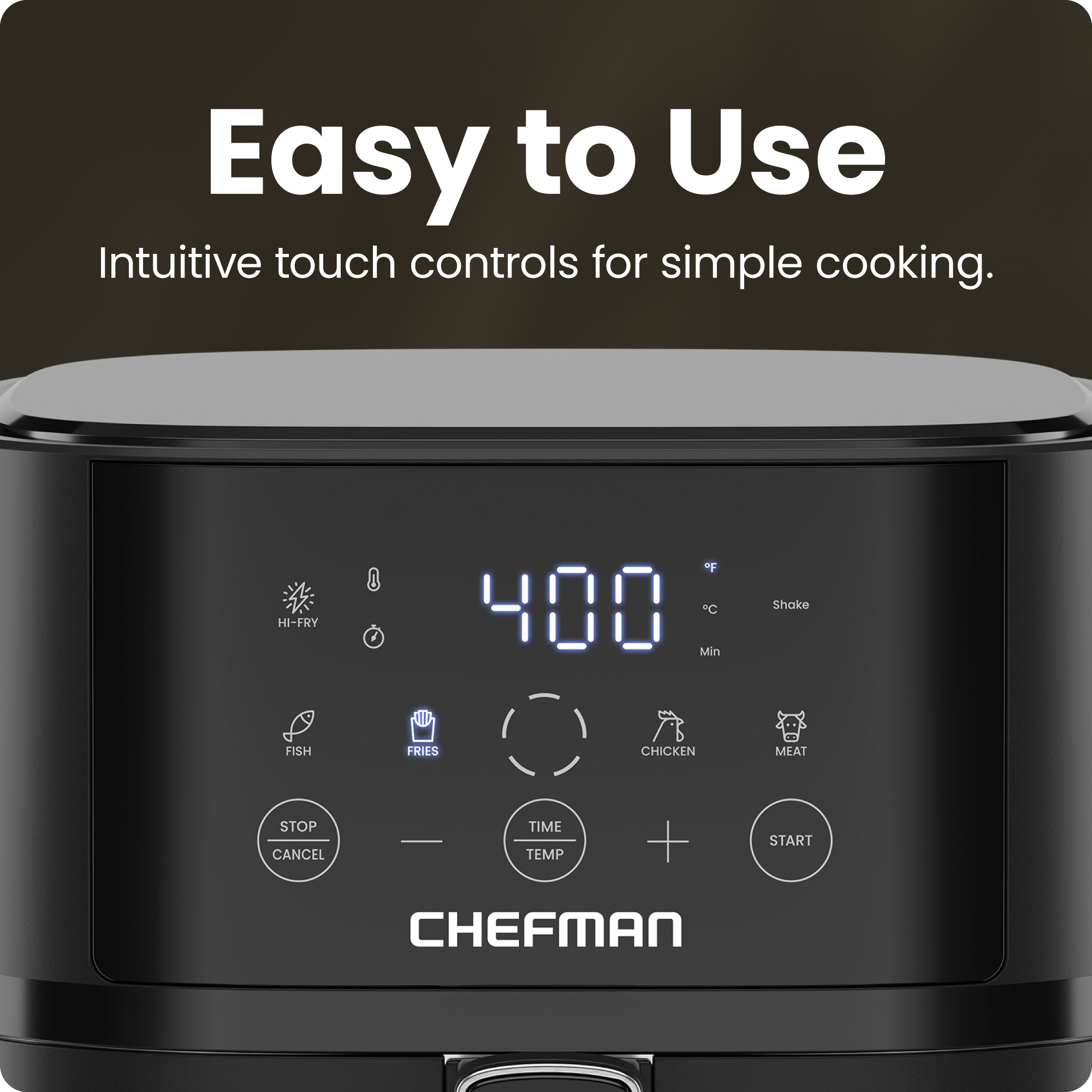 Chefman 4 Qt Compact Digital Air Fryer, Black photo 2