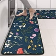 thumbnail image 2 of Kitchen Rugs Sets Of 2,Pioneer Flower Floral Print Pattern Anti Fatigue Kitchen Mat Rugs Non Slip Washable,Decorative Kitchen Floor Mats for Kitchen,Sink,Laundry,17"x47"+17"x47", 2 of 5