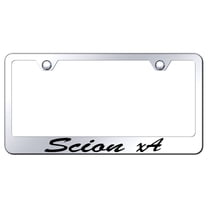 Toyota Scion xA Laser Etched Script Stainless Steel License Plate Frame (Chrome)