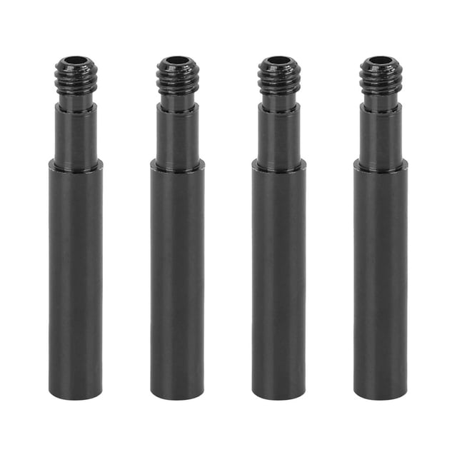 40mm Aluminio Aleación Bicicleta Presta Válvula Extensor Extensión Negro 4Pcs
