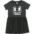 thumbnail image 3 of Inktastic How I Roll Bowling Girls Toddler Dress, 3 of 5