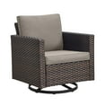 thumbnail image 2 of POCASSY Swivel and Rocking Chair, Brown Wicker Outdoor Lounge Chair, Gray, 2 of 8