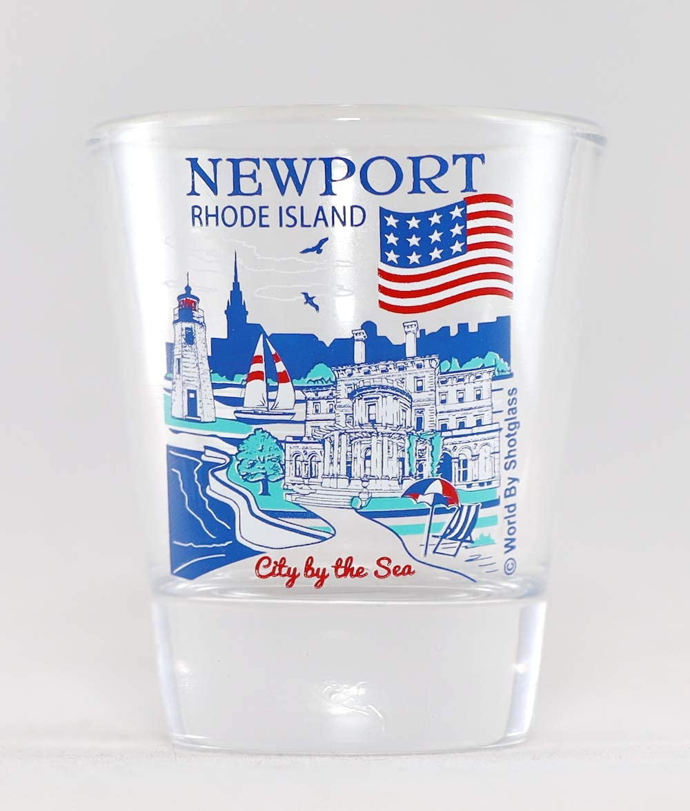 Washington DC Souvenir Ceramic Shot Glass - Drip Line Design, 2.25" Tall, Collectible Gift