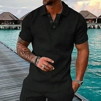 Aloohaidyvio George Mens Polo Shirts ,Spring Summer Mens Golf Sports Polo Shirt Short Sleeve Performance Moisture-Wicking Pique Shirt