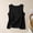 Black, variant on Plus Size Tank Tops for Women V Neck Cotton Linen Loose Sleeveless Casual Tops Summer Tops