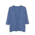thumbnail image 7 of Cardigan Sweaters Casual Dressy Cardigans Casual Loose 2026 Spring Outfits Women's Casual Striped Long-Sleeve Cardigan Jacket/Top Blue L, 7 of 7