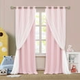 thumbnail image 2 of Lapalife Blackout Double Layer Curtains 84inches with Sheer Thermal Insulated Grommet Window Panel for Nursery Bedroom Living Room, 1 Panel, 2 of 7
