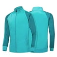 thumbnail image 6 of Guluxicc Mens Athletic Jackets with Pockets Color Block Mock Neck Full Zipper Long Sleeve Gym Workout Jackets for Running Everyday Fall Winter, 6 of 6