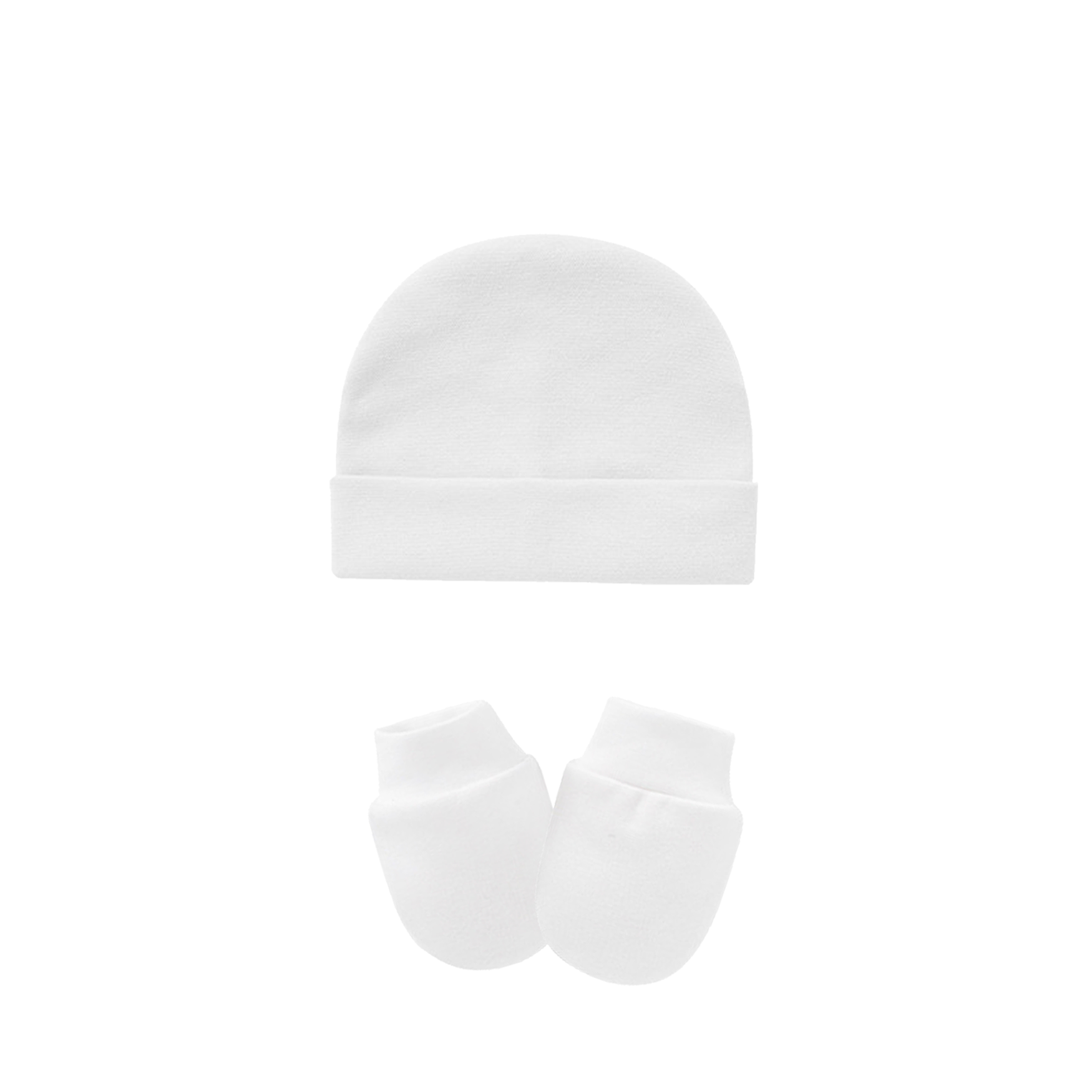 Tisoloow Baby Hats with Scratch Mittens Set Unisex Newborn Hospital