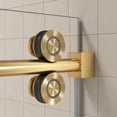 thumbnail image 2 of 56'' - 60'' W X 76'' H Single Sliding Frameless Shower Door With 3/8 Inch (10Mm) Clear Glass In Brushed Gold, 2 of 6