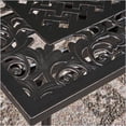 thumbnail image 3 of JERFIT Expandable Outdoor Dining Table, 5 to 7 Feet Natural Aluminum Patio Table with Scrollwork Design for Garden, Deck, Backyard, 3 of 10