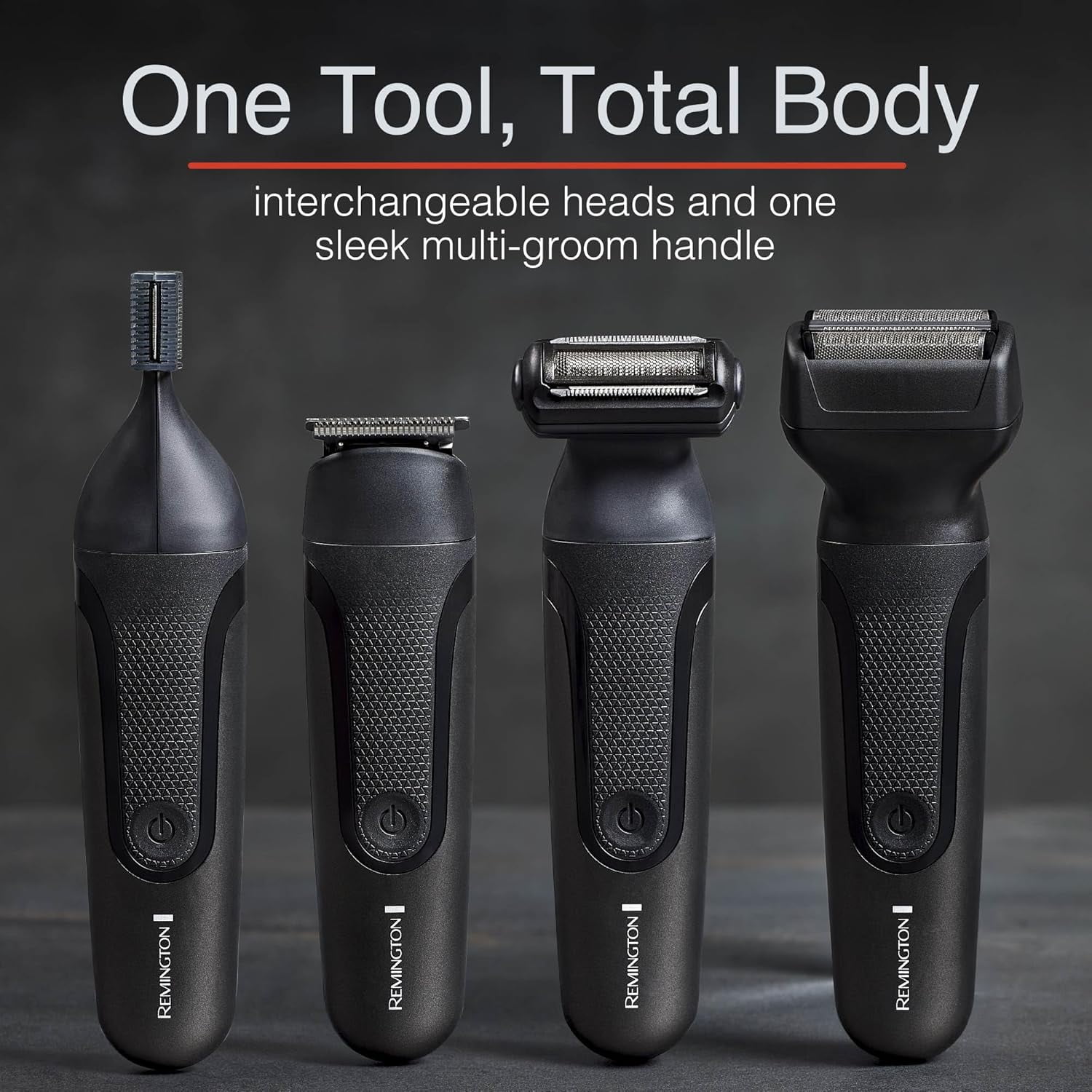 Remington ONE Shave & Groom Multi-Tool Electric Razor for Men, Foil Shaver with 4 Full-Size Attachments & 5 Adjustable Combs for Beard, Face & Body Grooming