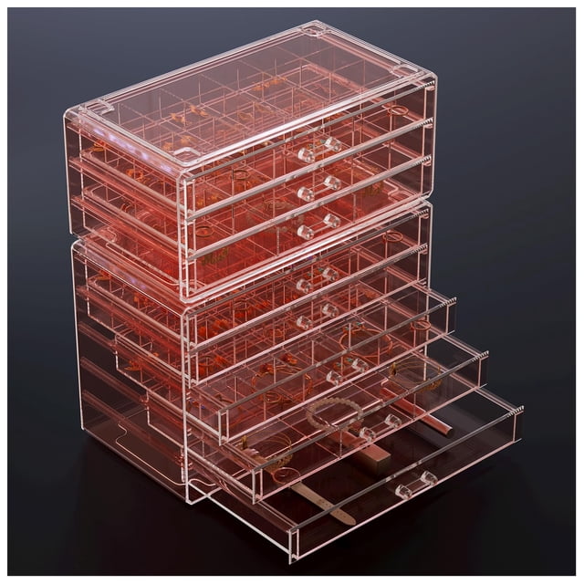 Jewelry Box ProCase, organizador de pendientes acrílicos, color rosa