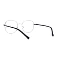thumbnail image 4 of Womens Optical Quality Metal Rim Large Round Blue Light Flitering Computer Glasses Silver Black, 4 of 4