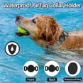 thumbnail image 3 of Waterproof Airtag Dog Collar Holder Compatible with Apple AirTag, Silicone Waterproof Air Tag Case for Dog Collar, Anti-Lost AirTag Holder for Pet Cat Dog GPS Tracker (Black), 3 of 5