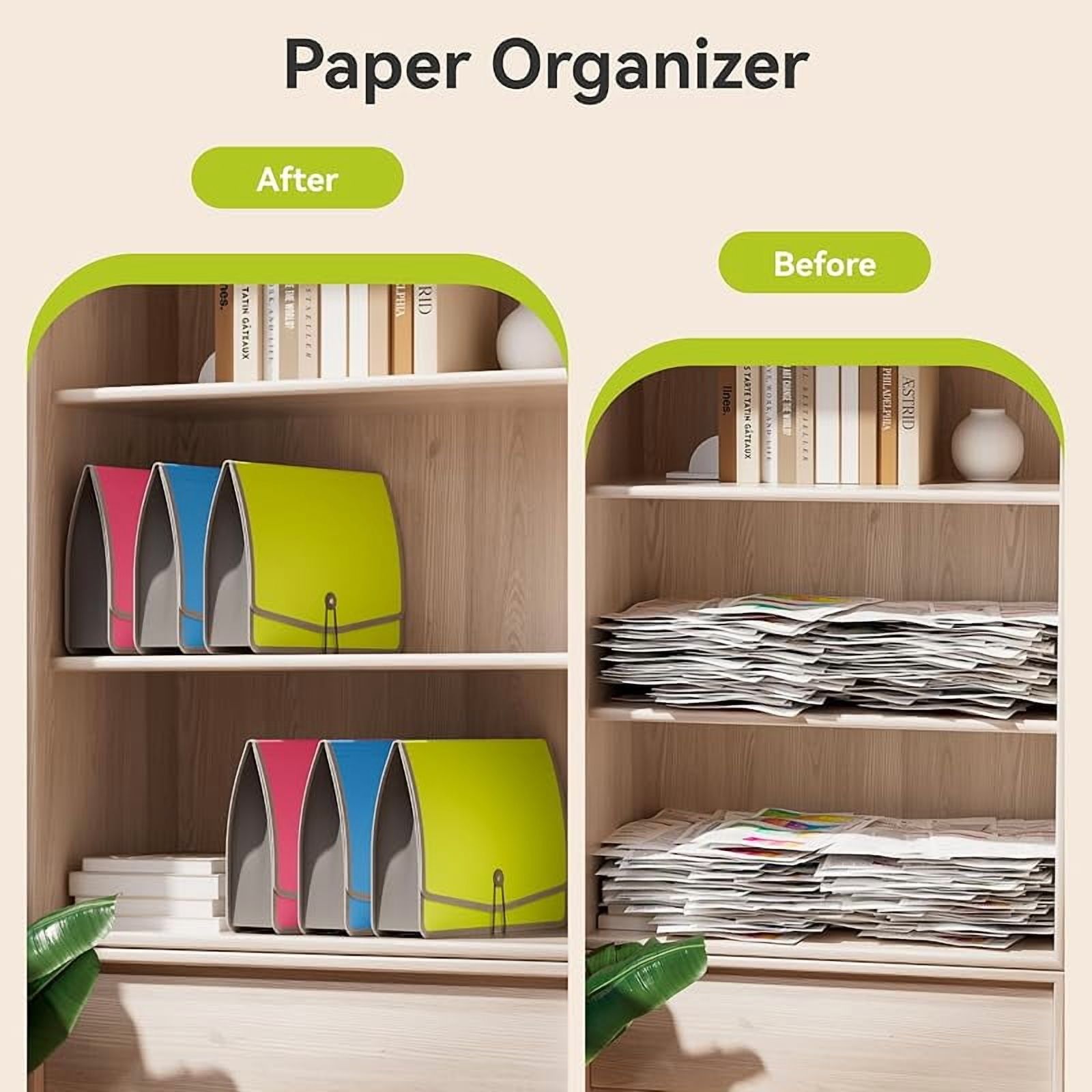 3 Pack Expanding File Folder Organizer Poly Pockets A4/Letter Size, Plastic Expandable File Wallet/Colorful Document Folder with Elastic Closure, Premium Accordion File Pouch, 2 Card Holder