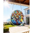 thumbnail image 2 of 83 Pieces Acrylic Puzzles Suncatcher Window Hanging, 6.7 Inch Acrylic Jigsaw Puzzle Suncatcher, Acrylic Puzzles Garden Decoration for Birthday Mothers Day Gift Home Decor (Tree of Radiant Glass), 2 of 16