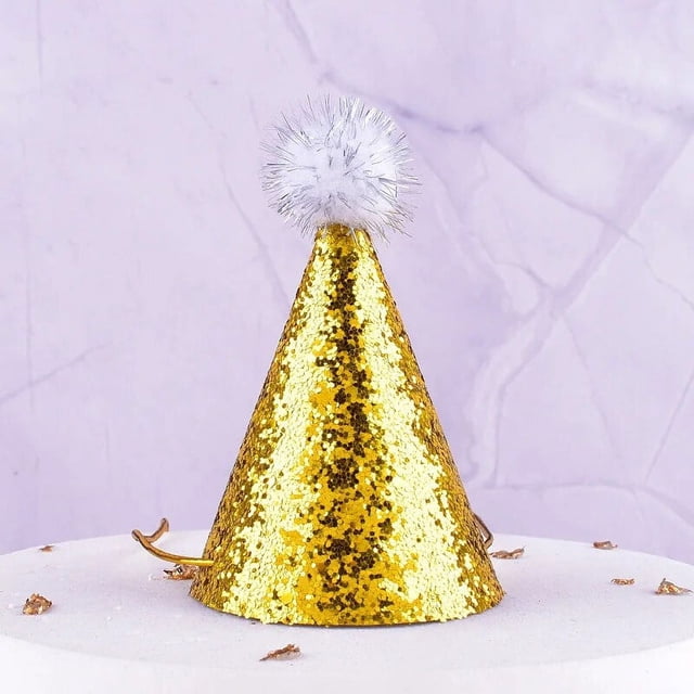 Gorros de feliz cumpleaños para niños, gorro de fiesta con bola difusa para fiesta de cumpleaños, Festival, también se aplica a Navidad, 1 unidad