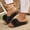 Black, variant on Ladies' Floral Embellished Wedge Platform Slides, Soft Non‑slip Cushioned Slip‑on Breathable Summer Footwear Beige 40