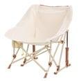 thumbnail image 2 of GCI Outdoor Fleece Rocker Sherpa Rocking Camping Chair with Cup Holder, Natural, 2 of 13