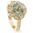 thumbnail image 3 of Pompeii 4 1/2Ct Green Amerthyst Cushion & Diamond Ring in 10k Yellow Gold (G/H,I1-I2), 3 of 3