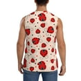 thumbnail image 4 of JUNZAN Red Ladybug Men's Sleeveless T Shirts,Sleeveless Muscle Shirts,Sizes S-3XL, 4 of 8