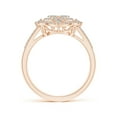 thumbnail image 2 of ANGARA Natural 0.07 Ct. Diamond Halo Engagement Ring in 14K Rose Gold for Women (Ring Size: 6), 2 of 9