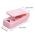 thumbnail image 3 of Holloyiver Bag Sealer Mini, Handheld Bag Heat Vacuum Sealer, Portable Bag Resealer Machine Food Saver for Plastic Bags Storage Snack Cookies Fresh (Not Battery Included), 3 of 7