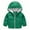 Green, variant on Toddler Kids Windreaker Hooded Jacket Girls Boys Full Zip Lightweight Rainproof Solid Coat Outdoor Hiking Outwear Clothes