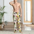 thumbnail image 2 of Mens Pajama Pants, Retro Musical Soft Sleep & Lounge Pants for Men, Cuteness Casual PJ Bottoms Pants with Pockets, 2 of 7