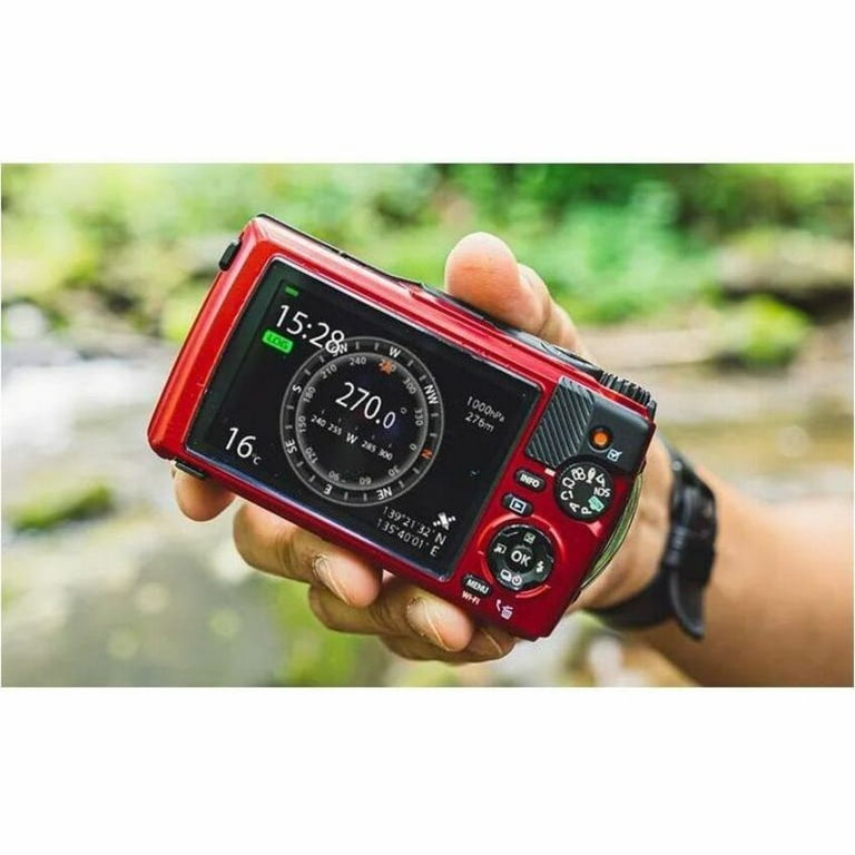 OM System Tough TG-7 Red Underwater Camera, Waterproof, Freeze 