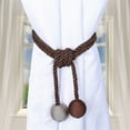 thumbnail image 4 of JilgTeok Retro Window Curtain Cord Rope Buckle Tiebacks Tie Backs Curtain Hanging Ball for Home Essentials, 4 of 4