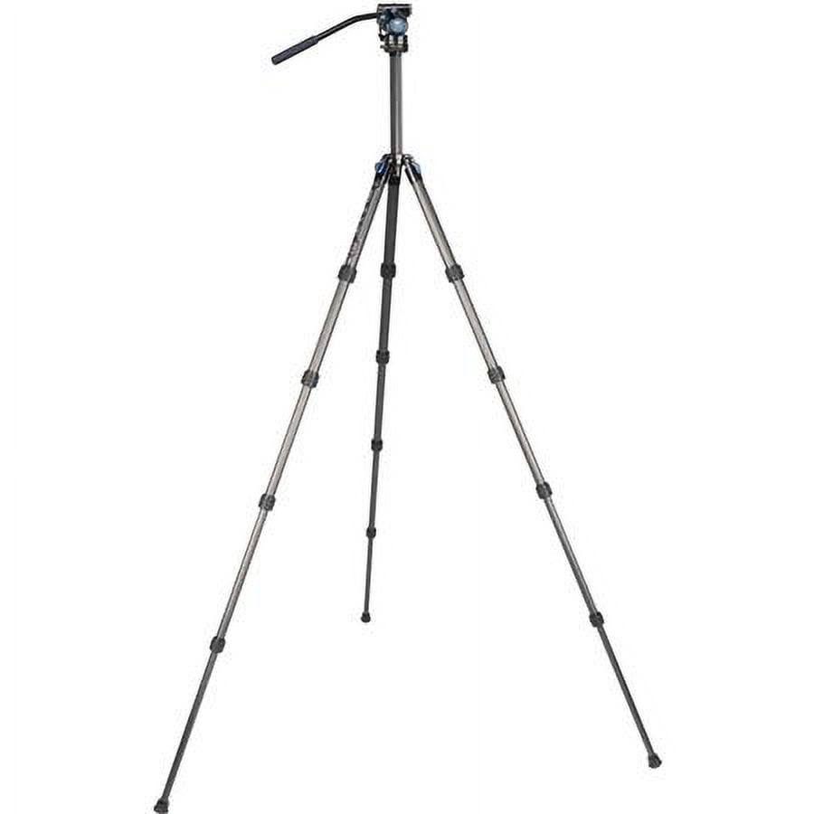 SIRUI 62.2inch Carbon Fiber Tripod with Fluid Video Head, Black