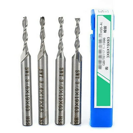 

RANMEI 5Pcs Extra Long 3mm 3 Flute HSS & Aluminium Extended End Mill Cutter CNC Bit Kit