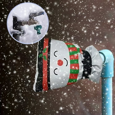 kkbbma Clearance Under $5 Christmas Outdoor Faucet Covers for Winter - Outdoor Water Faucet Cover Socks for Winter Freeze Protection Pipe Insulation Reusable Waterproof Insulated Spigot Backflow Cover