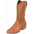 thumbnail image 3 of Women's Wide Width & Calf Boots:  Side Zipper Chunky Low Heel for Winter Shoes, 3 of 6