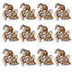 thumbnail image 5 of Qukaim Pegatinas de tela bordada, parche con patrón de tigrekin, 12 piezas, decoración de bolsas de ropa, 5 of 5
