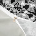 thumbnail image 4 of Catabedysis Camo Camping Twin Duvet Cover,Wildlife Camper Pattern Twin Bedding For Boys,Black Grey,Light Gray Reversible,2 Pieces,1 Duvet Cover and 1 Pillowcase, 4 of 6