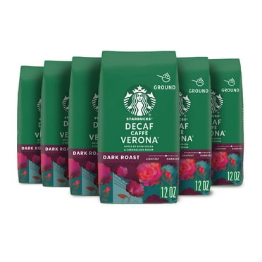 Starbucks Decaf Caffé Verona Dark Roast Ground Coffee, 12 Ounce (Pack Of 6)