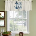 thumbnail image 6 of 2 Pack Blue Anchor Valance for Window Watercolor Hope Anchors The Soul Linen Texture Kitchen Valance Rod Pocket Short Curtain Topper Decorative Window Treatment for Living Room Bedroom 42"x12", 6 of 9