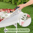 thumbnail image 5 of Pioneer Flower Floral Print Pattern Round Fitted Tablecloth with Elastic Edge,Dining Table Cover Waterproof,Outdoor Round Tablecloth for Camping,Dining,Indoor and Outdoor, 5 of 7