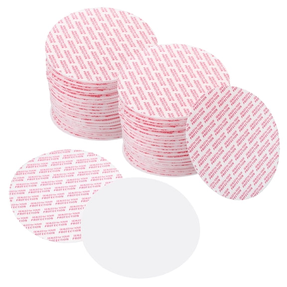 83mm/3.24inch Foam Lid Liner, 300Pcs PS Resistant Pressure Sensitive Seal White Red
