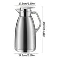 thumbnail image 3 of Stainless Steel Container Under 5 ! Yannianjz Thermal Carafe with Lid for Coffee Tea Water Insulated Vacuum Bottle for Hot Cold Beverages Home Office Use, 3 of 3
