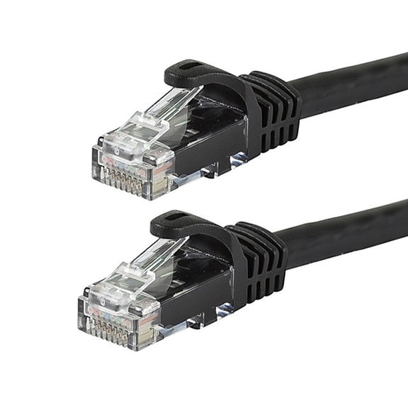 Monoprice Cat6 Ethernet Patch Cable - 30 Feet - Black | Network Internet Cord - RJ45, Stranded, 550Mhz, UTP, Pure Bare Copper Wire, 24AWG - Flexboot Series